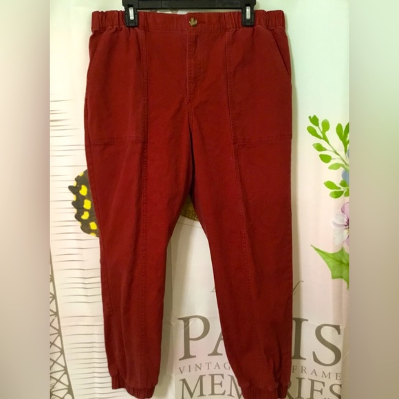 Style & Co Utility Joggers in Burnt Red~Size XL - Picture 2 of 9